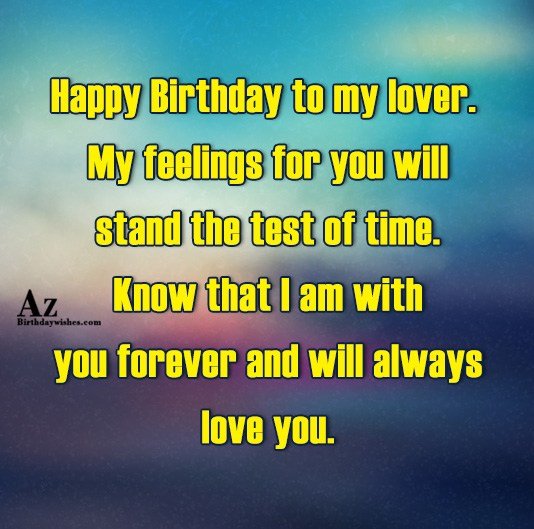 Happy Birthday to my lover… - AZBirthdayWishes.com