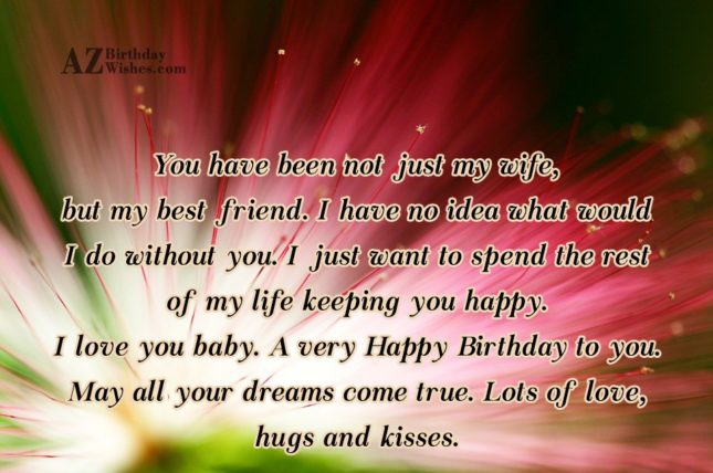 You have been not just my wife,… - AZBirthdayWishes.com