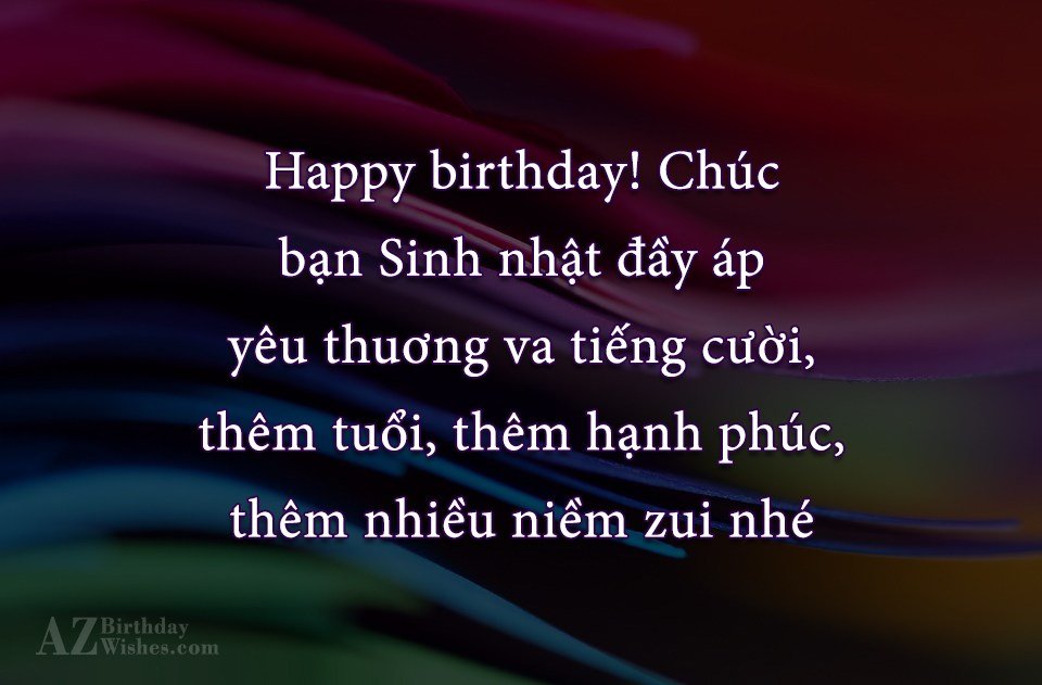 Birthday Wishes In Vietnamese Birthday Images, Pictures
