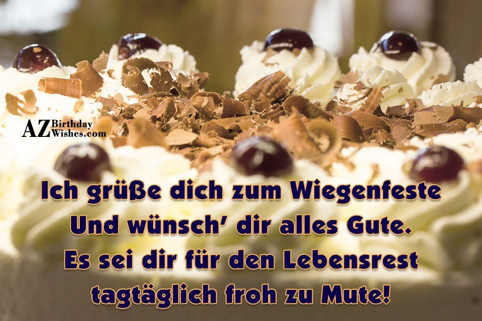 Ich grüße dich zum Wiegenfeste