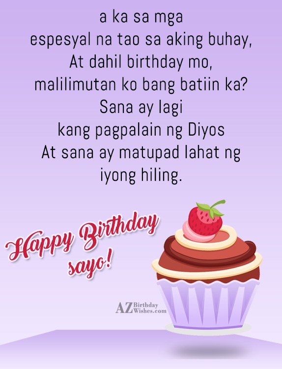 Birthday Wishes In Tagalog - Birthday Images, Pictures
