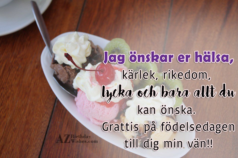 Grattis På Födelsedagen Min Vän