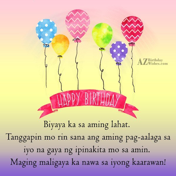 Birthday Wishes In Tagalog - Birthday Images, Pictures