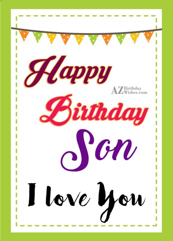 Birthday Wishes For Son Image