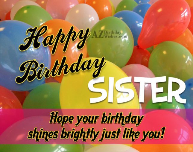 Birthday Wishes For Sister - Birthday Images, Pictures ...