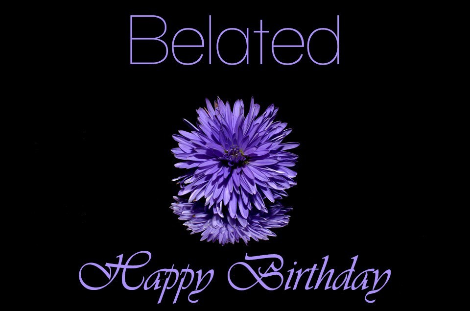 Belated birthday wish with flower… - AZBirthdayWishes.com