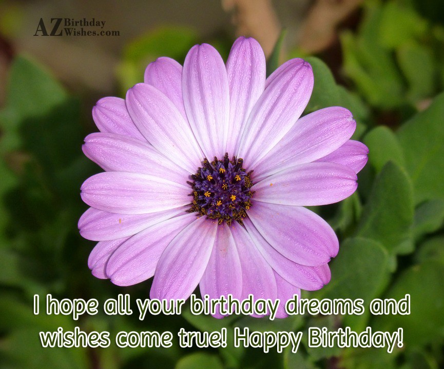 I hope all your birthday dreams come true… - AZBirthdayWishes.com
