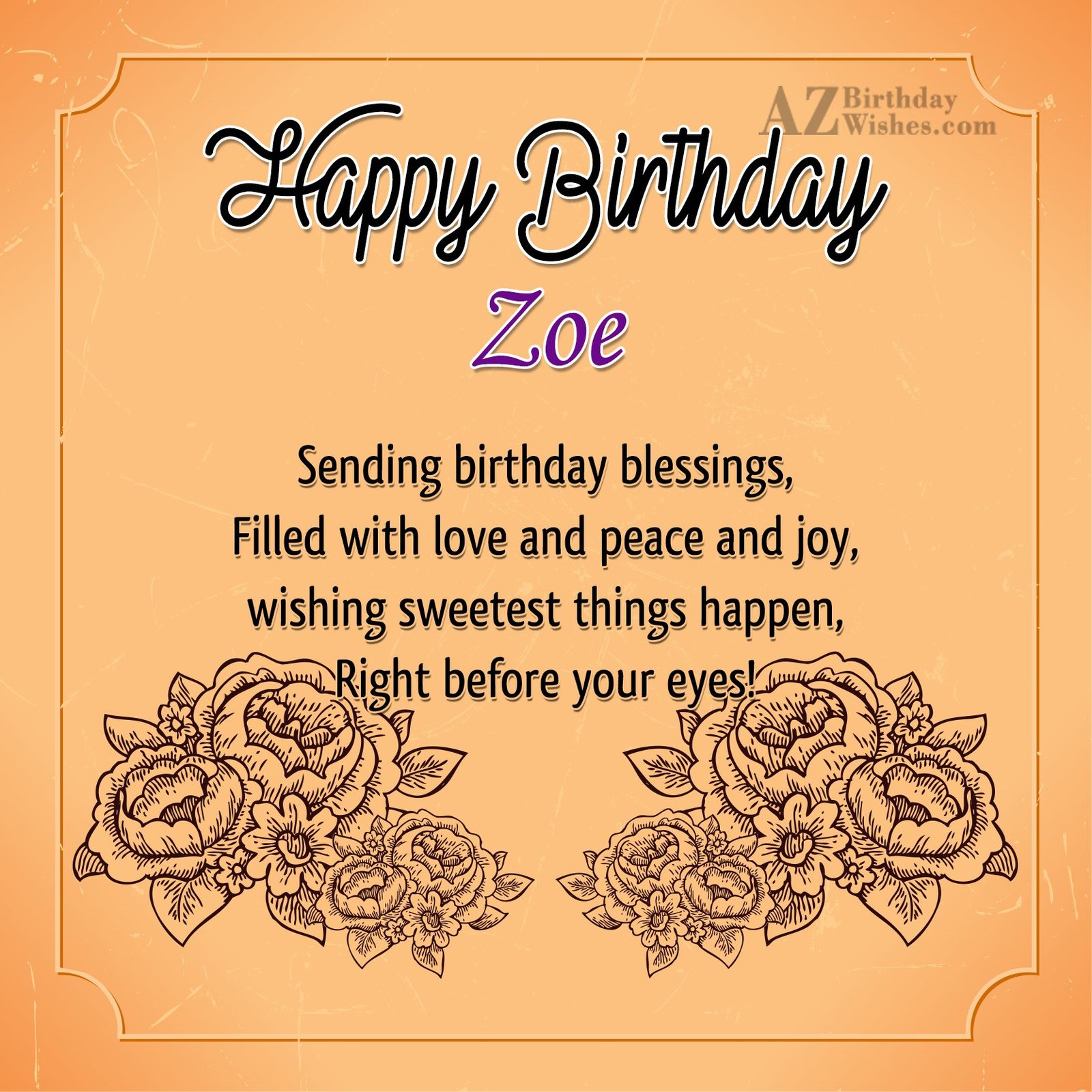 Happy Birthday Zoe