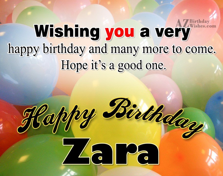 Happy Birthday Zara