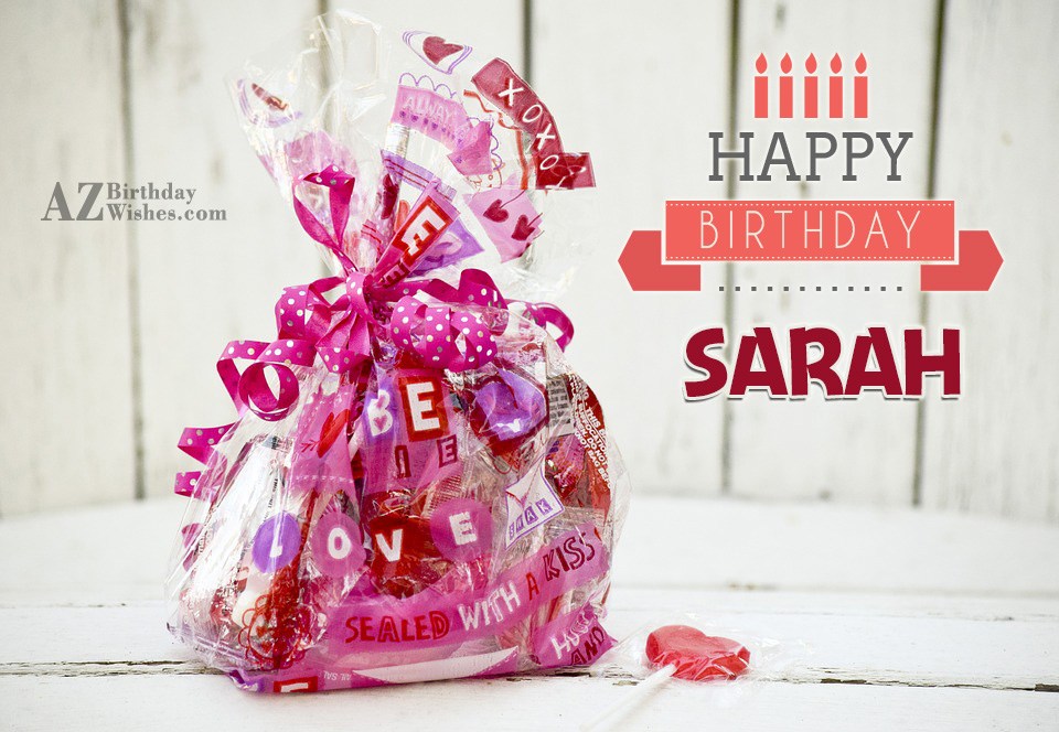 Happy Birthday Sarah / سارة - AZBirthdayWishes.com