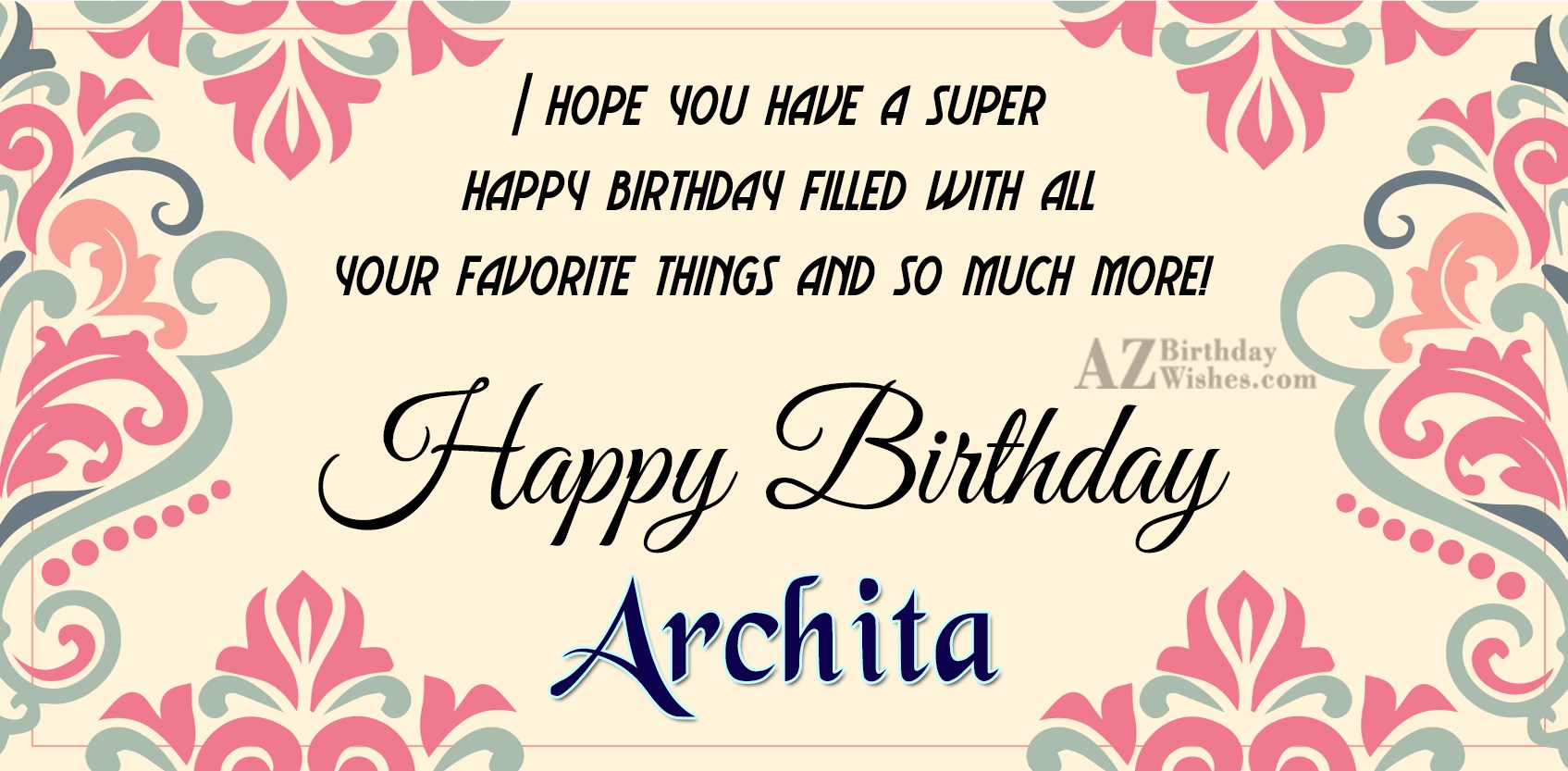 Happy Birthday Archita 