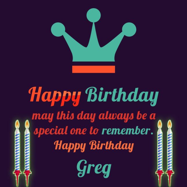 Happy Birthday Greg - AZBirthdayWishes.com