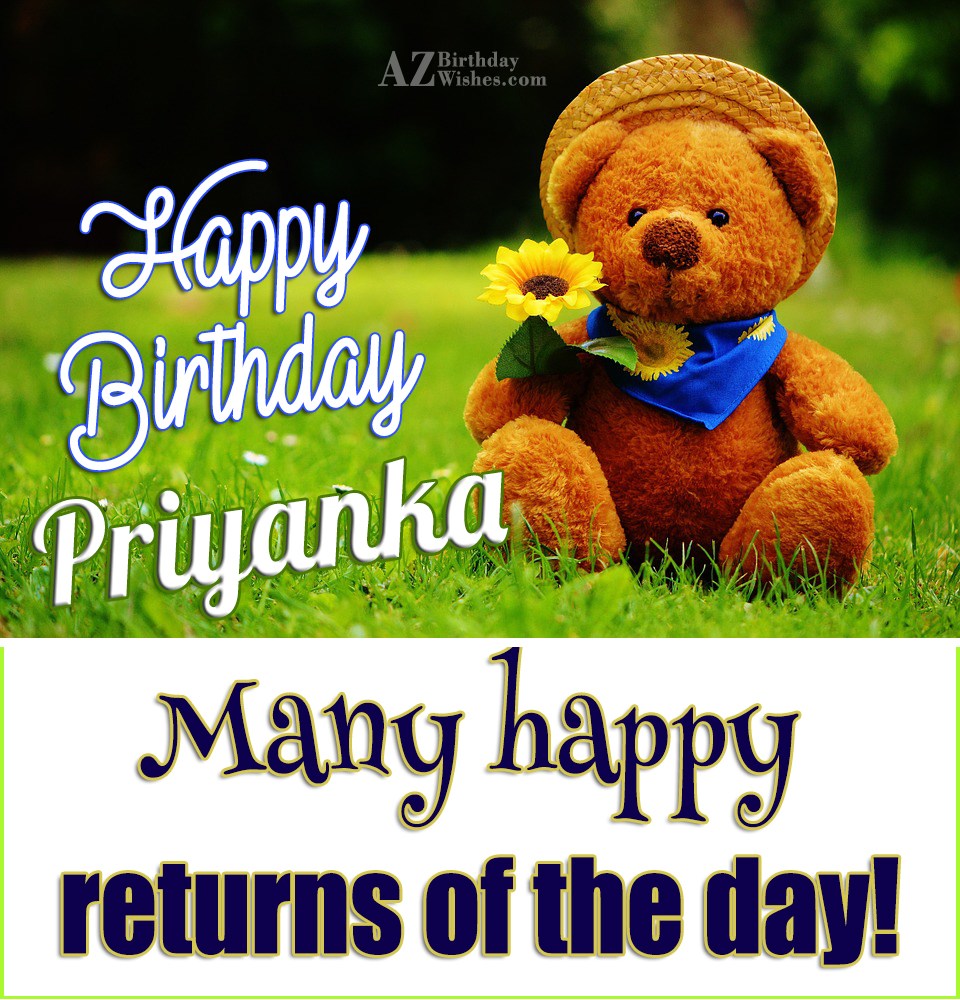 Happy Birthday Priyanka - AZBirthdayWishes.com