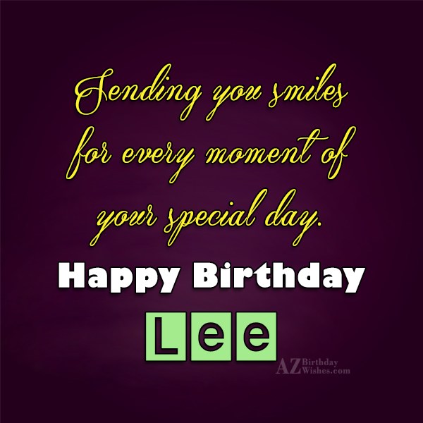 Happy Birthday Lee 
