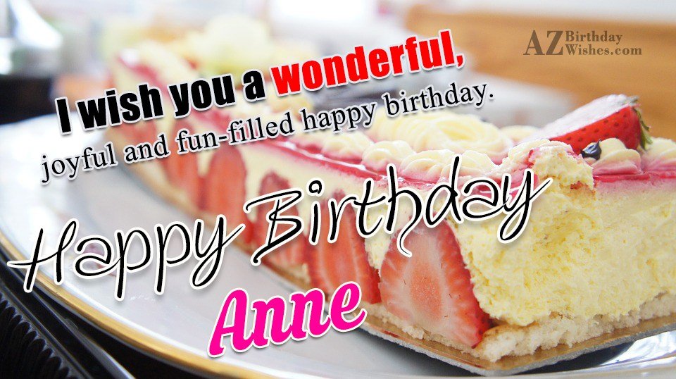 Happy Birthday Anne