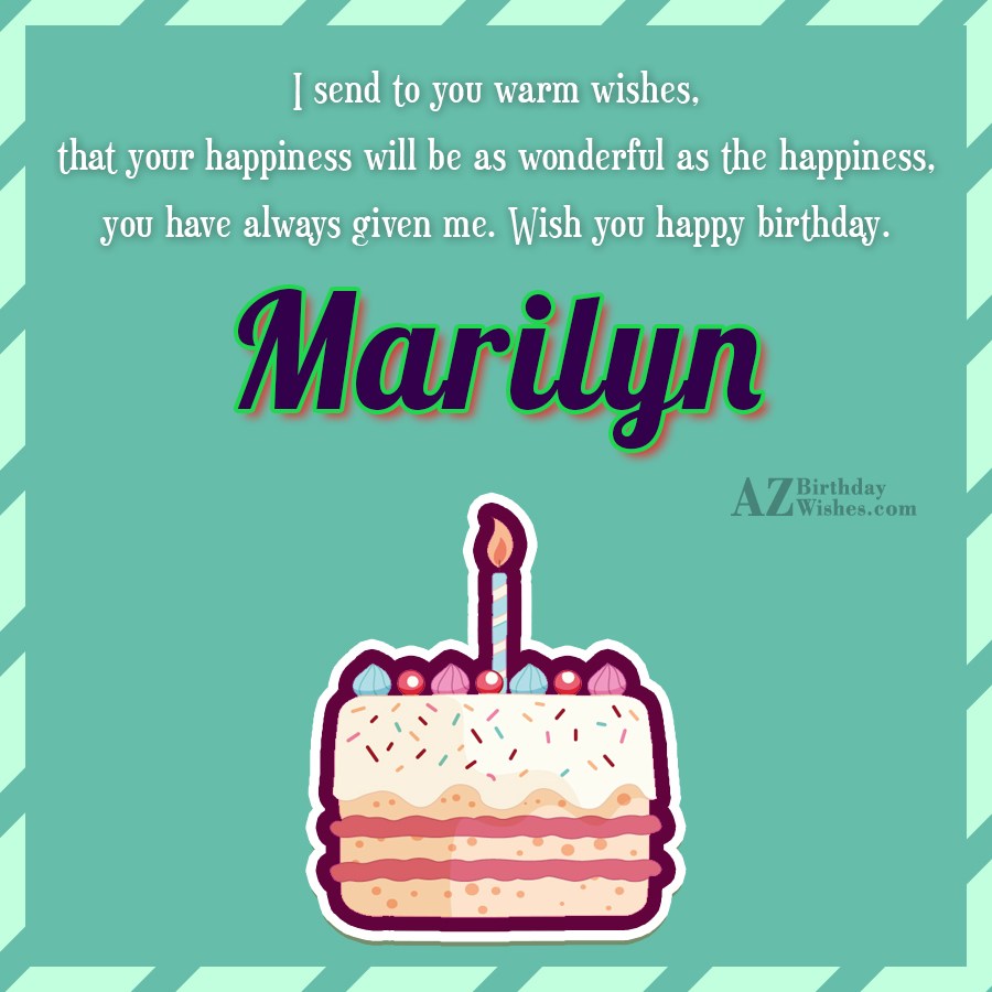 Happy Birthday Marilyn