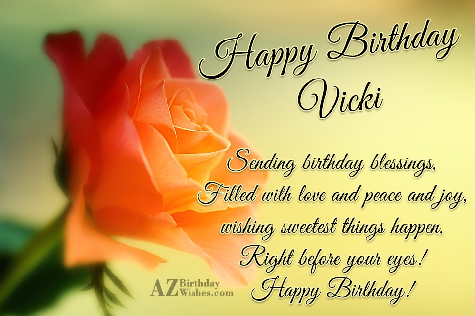 Happy Birthday Vicki 