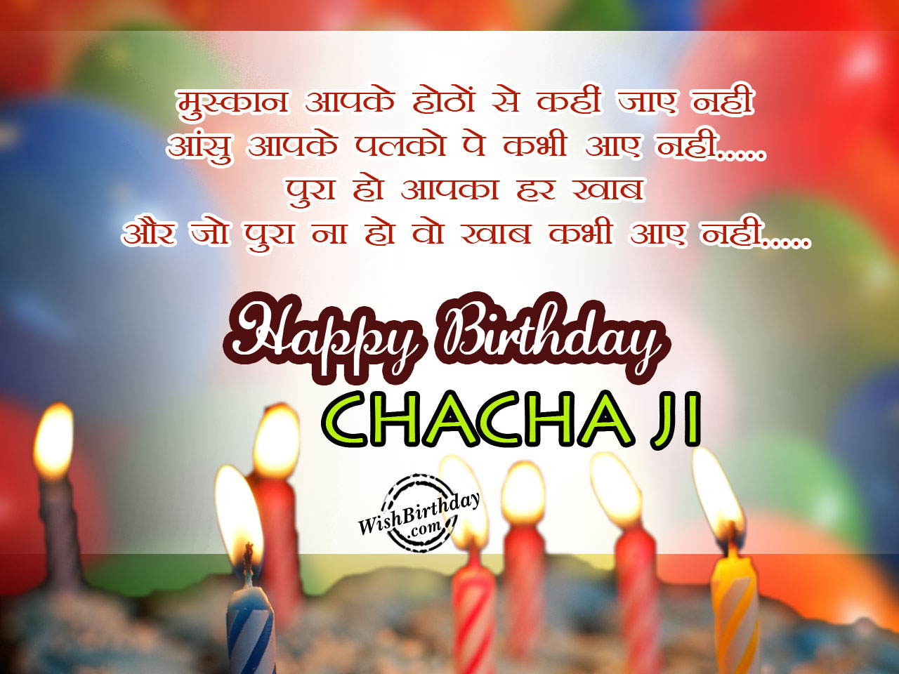 Birthday Wishes For Chachu, Chacha Ji